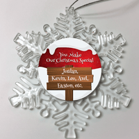 Load image into Gallery viewer, Designs by MyUtopia Shout Out:You Make Christmas Special Personalized Christmas Ornament,Christmas Snow Flake,Personalized Christmas Ornament
