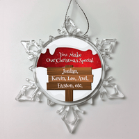 Load image into Gallery viewer, Designs by MyUtopia Shout Out:You Make Christmas Special Personalized Christmas Ornament,Christmas Snow Crystal,Personalized Christmas Ornament
