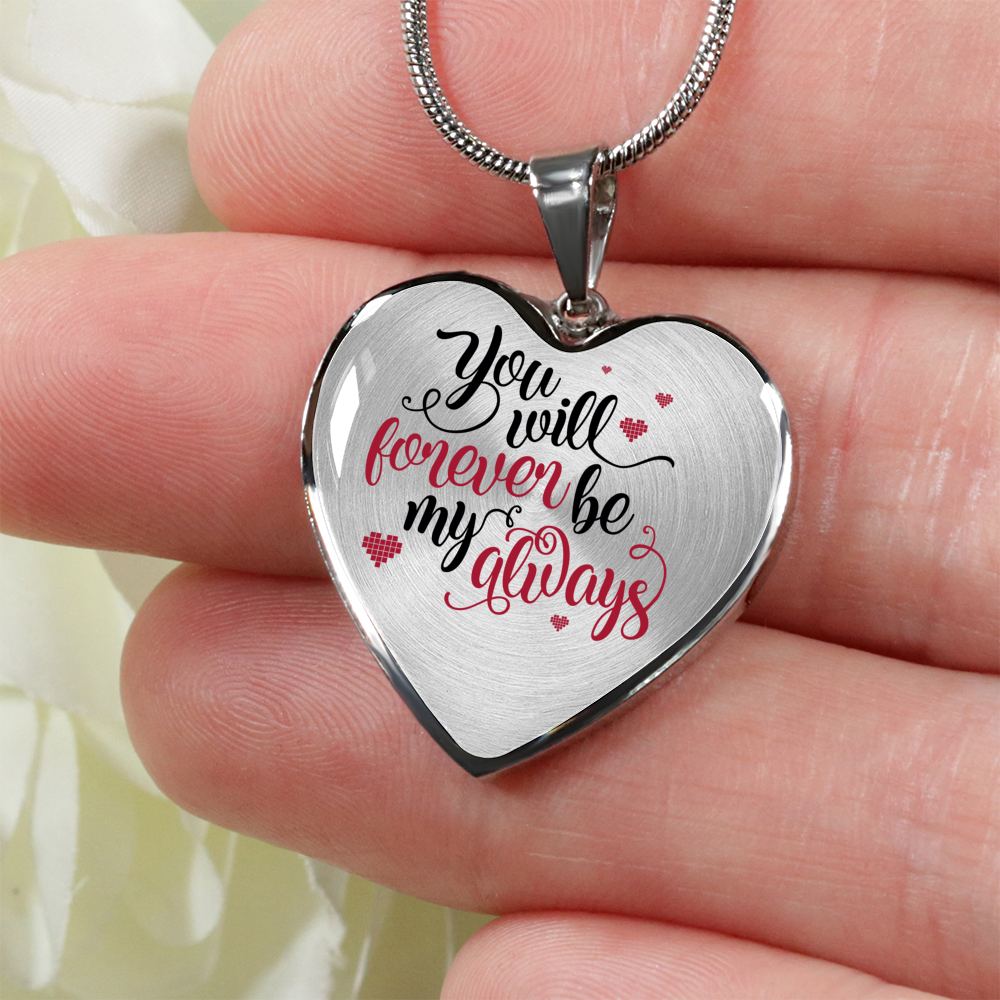 Designs by MyUtopia Shout Out:You Will Forever Be... Heart Bangle Necklace