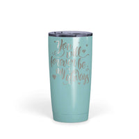Load image into Gallery viewer, Designs by MyUtopia Shout Out:You Will Forever Be My Always Engraved Insulated Double Wall Steel Tumbler Travel Mug,20 Oz / Light Blue,Polar Camel Tumbler
