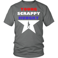 Load image into Gallery viewer, Designs by MyUtopia Shout Out:Young, Scrappy, Hungry T-Shirt,District Unisex Shirt / Grey / S,Adult Unisex T-Shirt
