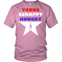 Load image into Gallery viewer, Designs by MyUtopia Shout Out:Young, Scrappy, Hungry T-Shirt,District Unisex Shirt / Pink / S,Adult Unisex T-Shirt
