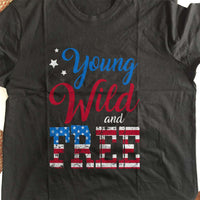 Load image into Gallery viewer, Designs by MyUtopia Shout Out:Young Wild and Free Adult Unisex T-Shirt
