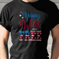 Load image into Gallery viewer, Designs by MyUtopia Shout Out:Young Wild and Free Adult Unisex T-Shirt
