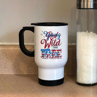 Load image into Gallery viewer, Designs by MyUtopia Shout Out:Young Wild and Free Stainless Steel Travel Coffee Mug w. Twist Close Lid

