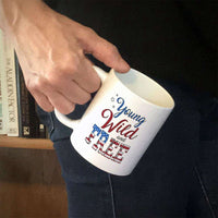 Load image into Gallery viewer, Designs by MyUtopia Shout Out:Young Wild and Free White Coffee Mug
