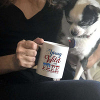 Load image into Gallery viewer, Designs by MyUtopia Shout Out:Young Wild and Free White Coffee Mug
