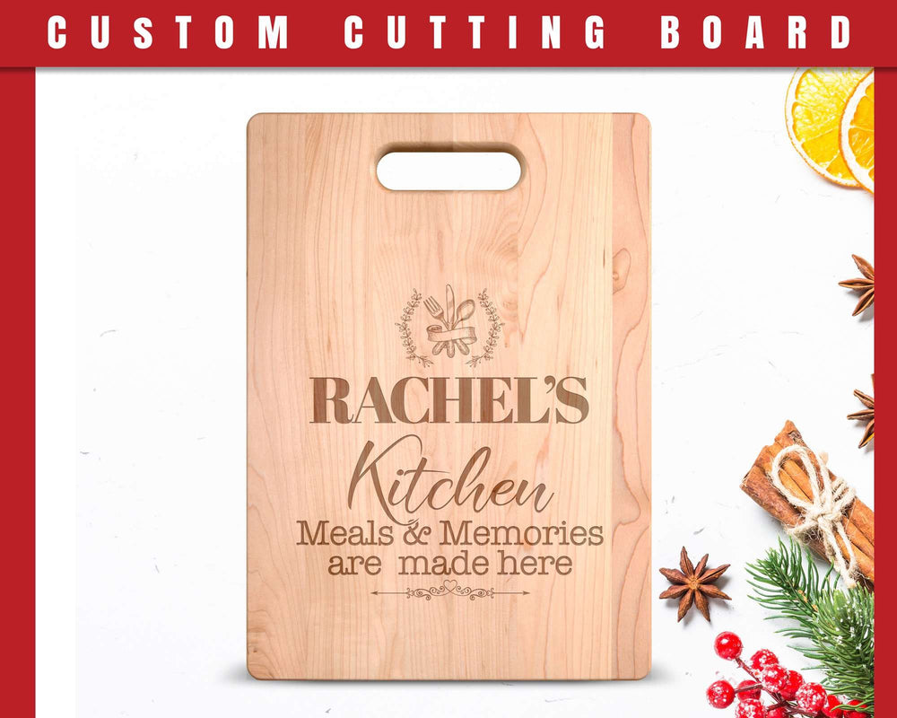 Designs by MyUtopia Shout Out:Your Kitchen, Meals and Memories are made here, Personalized Gift for Chef - Engraved with Family Name