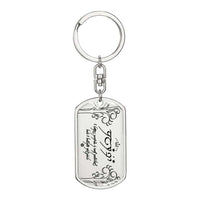 Load image into Gallery viewer, Designs by MyUtopia Shout Out:Your Name and message Written in Elvish Personalized Keepsake Keychain (Clarissa),Surgical Stainless Steel / No,Liquid Glass Keychain
