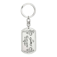 Load image into Gallery viewer, Designs by MyUtopia Shout Out:Your Name and message Written in Elvish Personalized Keepsake Keychain (Sandee),Surgical Stainless Steel / No,Liquid Glass Keychain
