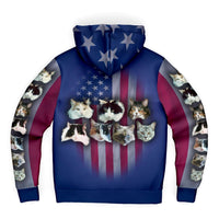 Load image into Gallery viewer, Designs by MyUtopia Shout Out:Your Photos Here American Flag Micro-Fleece Zip Hooded Jacket
