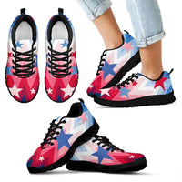 Load image into Gallery viewer, Designs by MyUtopia Shout Out:Ziggity Zagity Stars Running Shoes,11 CHILD (EU28) / Red/Blue/White,Running Shoes
