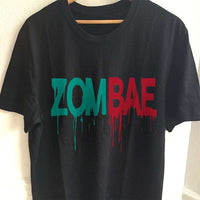 Load image into Gallery viewer, Designs by MyUtopia Shout Out:ZomBae Adult Unisex Cotton Short Sleeve T-Shirt,S / Black,Adult Unisex T-Shirt
