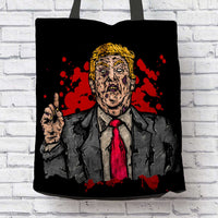 Load image into Gallery viewer, Designs by MyUtopia Shout Out:Zombie Trump Fabric Totebag Reusable Shopping Tote

